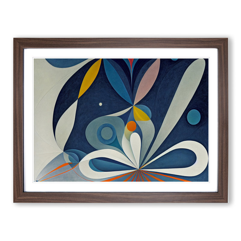Unsurpassed Abstract Art - Framed Print, 34cm H x 46cm W x 2cm D, Walnut