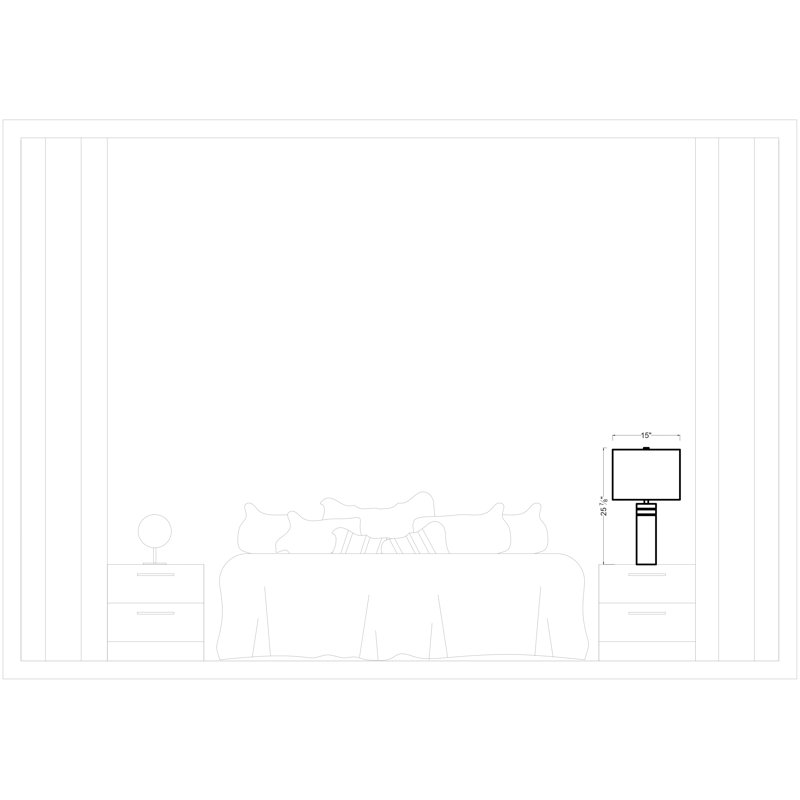 Ellen Degeneres Feikudo 1 Light Bedroom Home Office Living Room Lamp With White Linen Shade, Brown