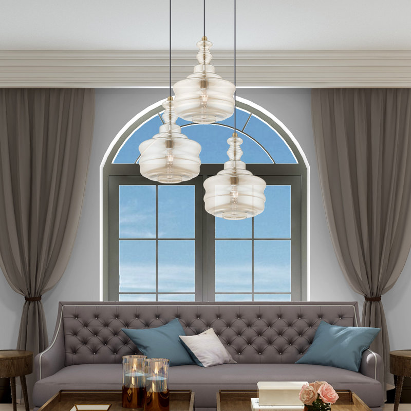 Avais 1 - Light Pendant, Champagne, Antique Brass