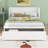 Full Size Murphy Bed, Solid Wood Murphy Bed Frame With USB Port And A Large Drawer-534230615
