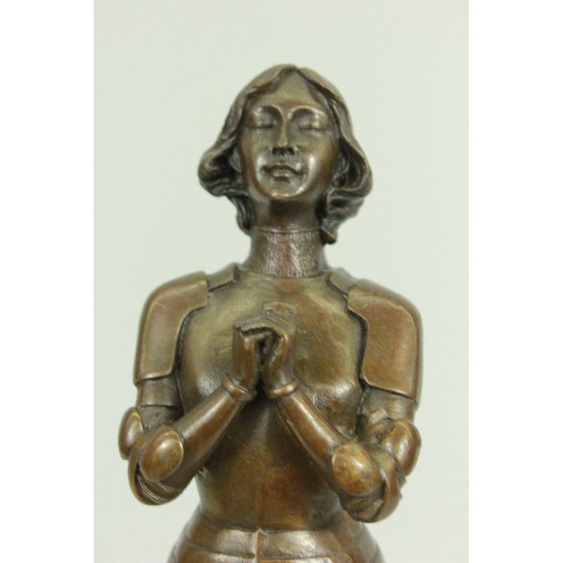 Figurine signée Leonard Joan of Arc Bronze