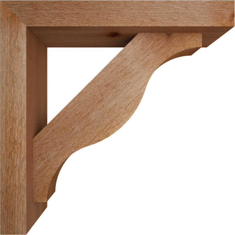 Support Funston Block avec support décalé, 18 po x 18 po, Cèdre rouge occidental de l 4 po (scié brut)