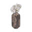 Vase en pierre de marbre Glam Design décoratif pour bureau à domicile, chambre à coucher, salon, décoration intérieure, pièce de déclaration - brun clair, brun, ivoire