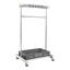 Porte-seau à vadrouille en acier inoxydable avec grand bassin, support de rangement pour balais à roues avec freins, tablette de rangement pour outils de nettoyage pour balcon de salle de bain, hôpital d'hôtel, assemblage facile-1623543237