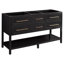 60" Robertson Double Bathroom Vanity Set with Rectangular Undermount Sinks-49568505-75247369-75247371