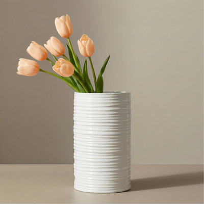  Adelya 9.75" Textured Ceramic Table Vase