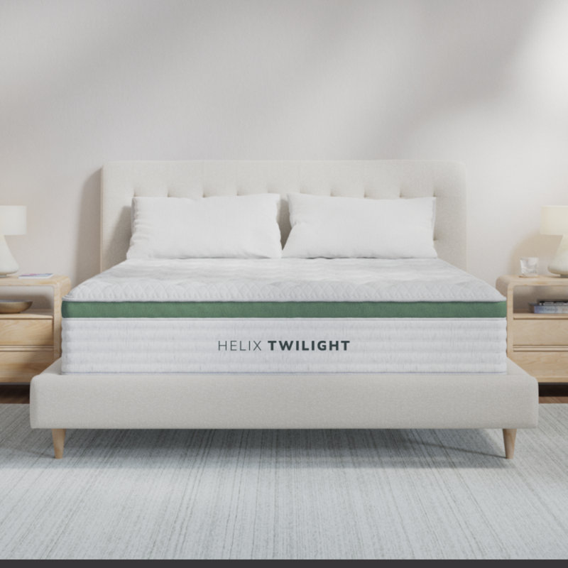 Matelas Helix Twilight avec plateau-coussin GlacioTex, Très grand lit
