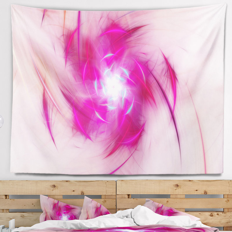 Tapisserie floral mauve à réaction nucléaire, H 32 po x l 39 po