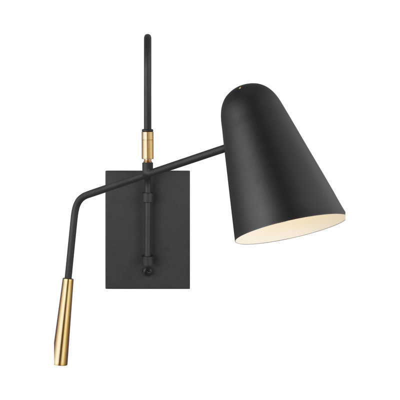Lampe pivotante à 1 lumière Tedder, Nuit noire