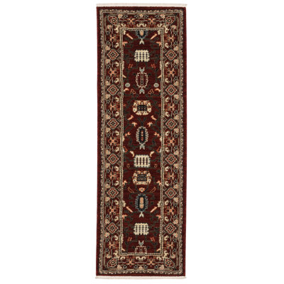 Tapis rouge / noir Oaklynn