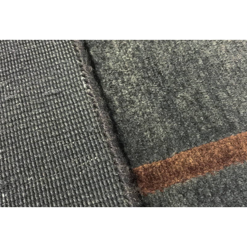 Tapis gris de haute qualité noué à la main