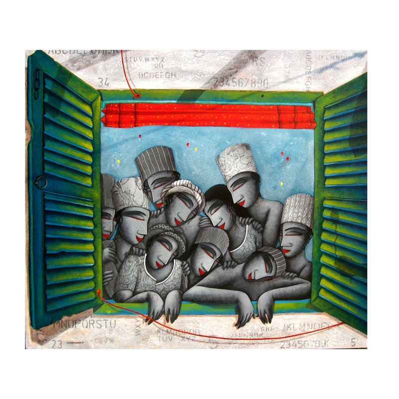 Fenêtre de l'unité | Acrylique sur toile | Par Samir Sarkar