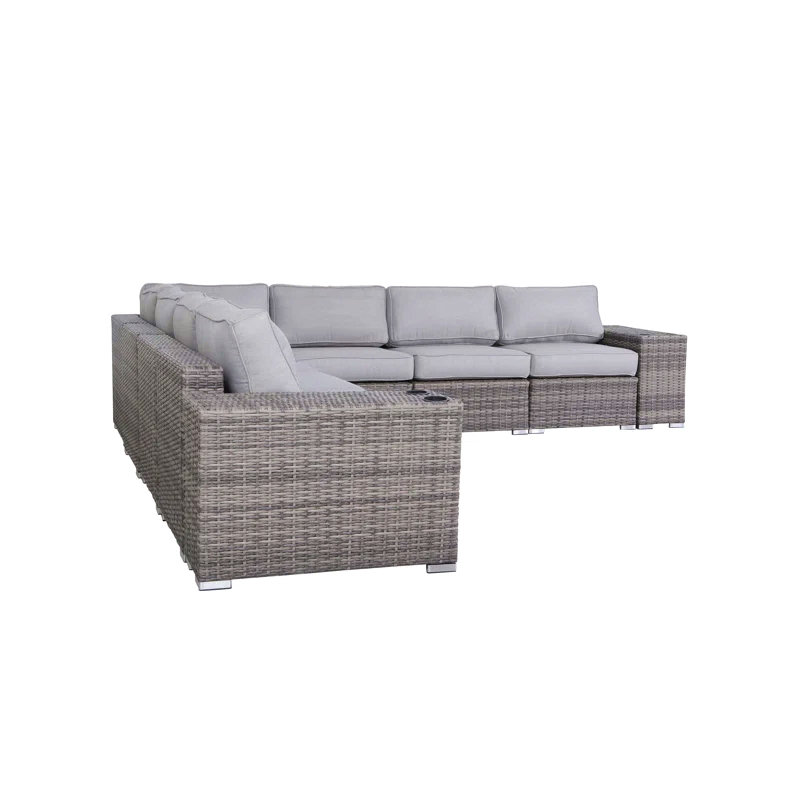Ensemble de canapé modulaire 9 pièces avec coussins 9 pièces - entièrement assemblé