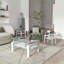 Ensemble de 2 tables basses carrées en verre trempé pour le salon, transparent / blanc, durable Élégant