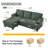 104.4" Cloud Sectional Couch With L-Shape Chaise,Modern Modular Sofa With Deep Seat, Upholstered Couches For Living Room Bedroom,No Assembly Required, (Plush Corduroy Fabric)-1373425688