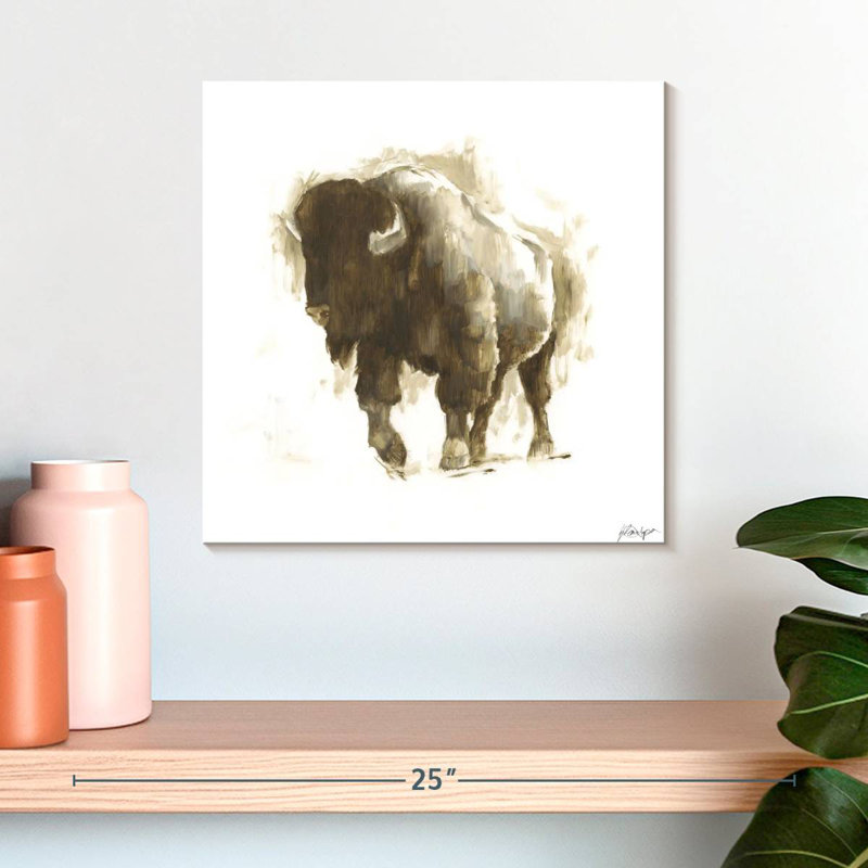 Bison rustique Brampt II, H 16 po x l 16 po