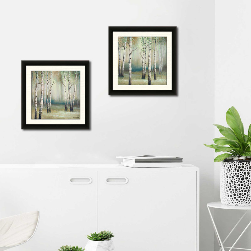 Fin septembre «Birch I», impression sous verre