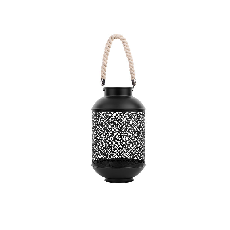 Metal Floor Lantern, Black