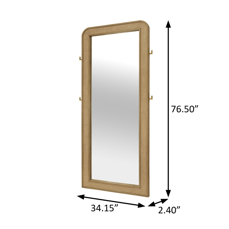 Miroir de plancher 34,15 po, Sable lavé