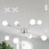 Pushkar 8 - Light Modern Plug in Sputnik Sphere Chandelier with Cord & ON/OFF Switch, Industrial Dining Room Chandelier Kitchen Pendant Lights