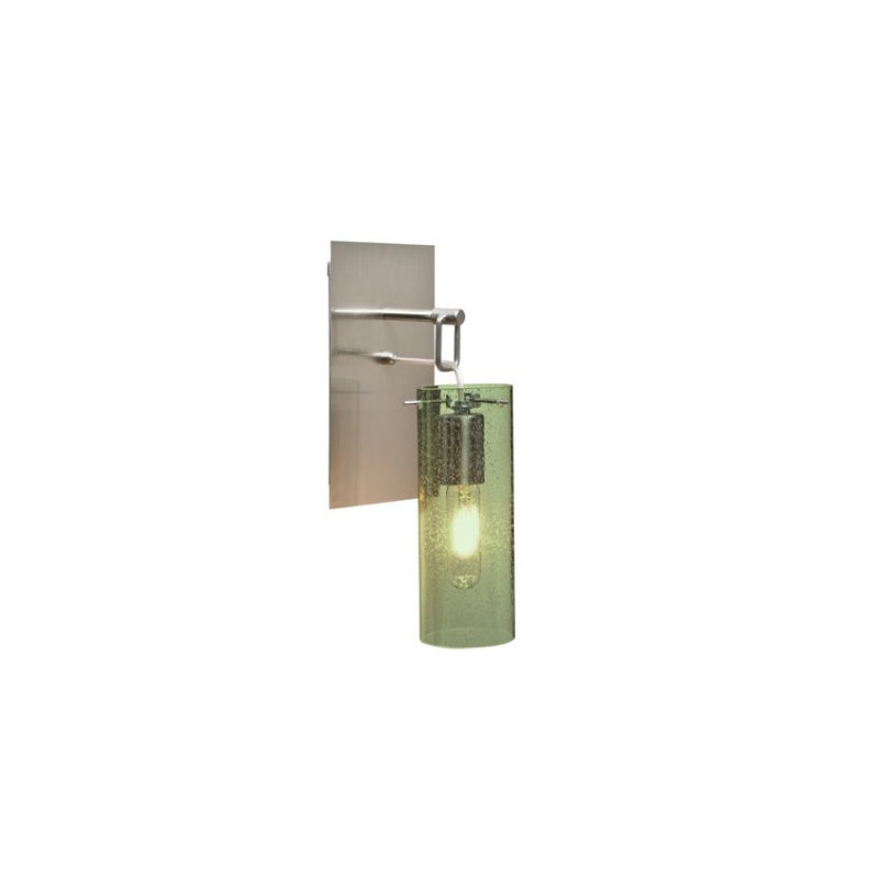 Cainwood Wall-mounted Pendant, Satin Nickel, Moss