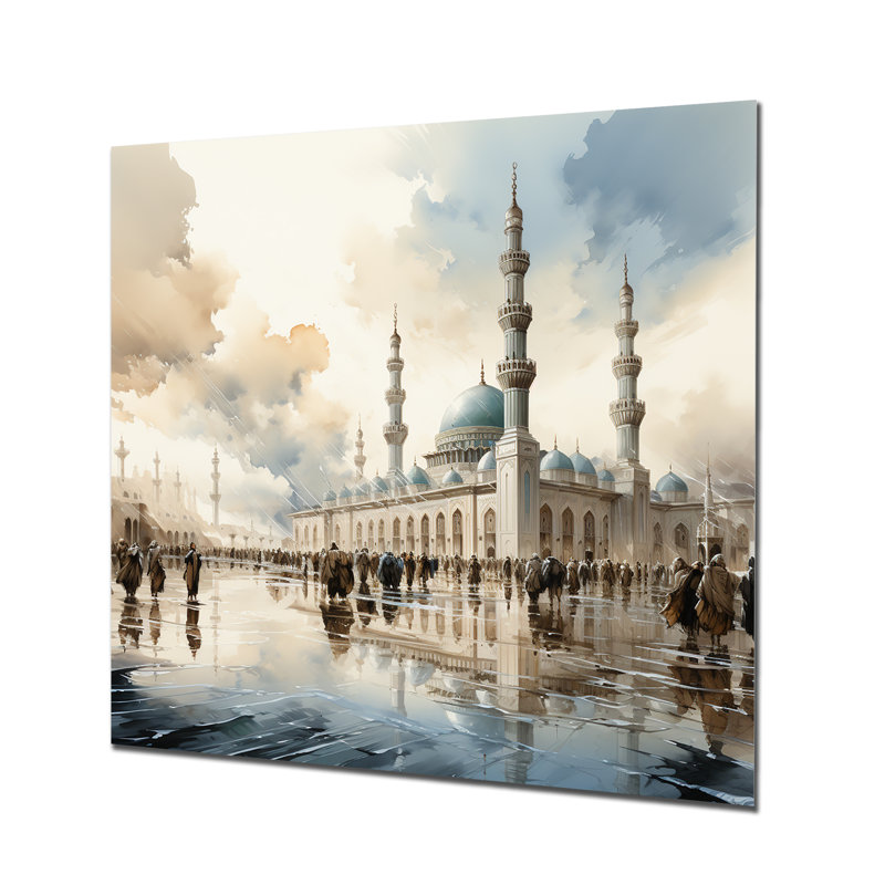 Art mural en métal «Mosquée du propane», H 16 po x l 16 po