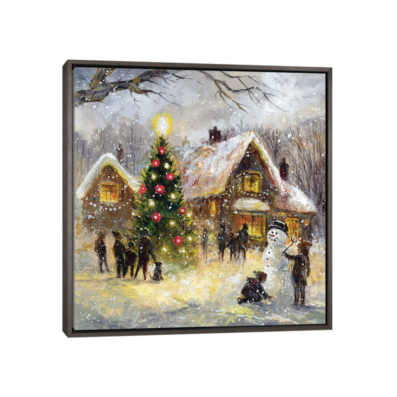 Impression arbre par Jim Mitchell-impression, H 37 po x l 37 po x P 1,5 po, Toile encadrée de bois rustique foncé