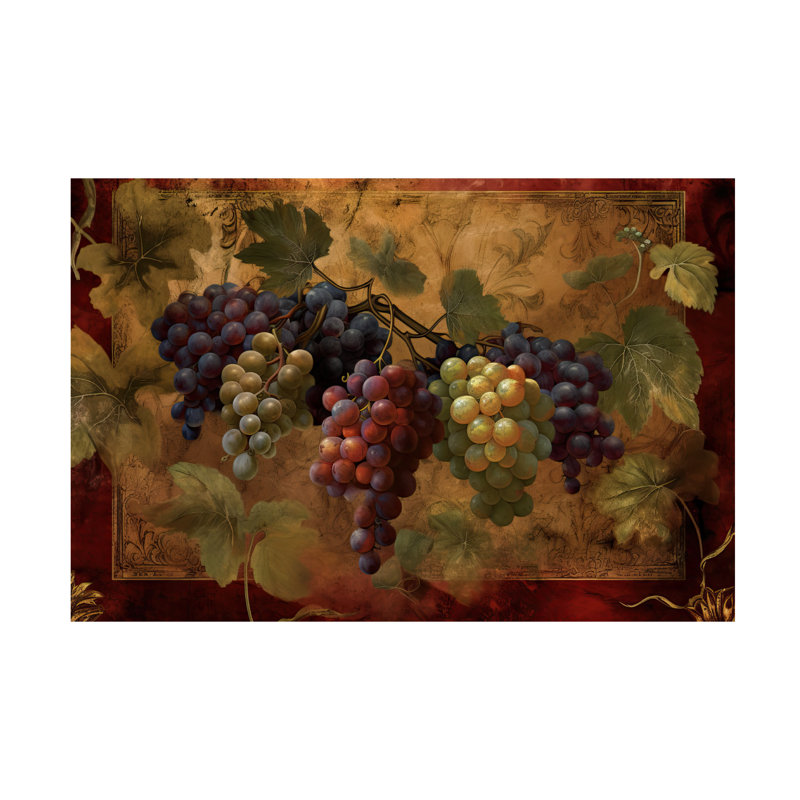 Art sur toile Sasha Grapes II, H 12 po x l 19 po