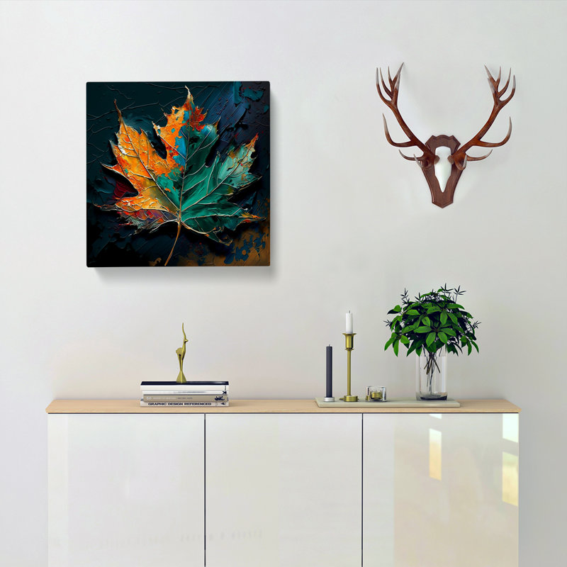 Leaf Palette Knife Painting No.2 - Print