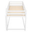 Lit simple superposé simple au-dessus d'un lit simple avec échelle, blanc-236801527