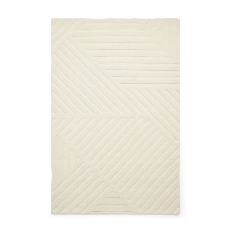 Solid Colour Wool Hand Tufted Area Rug, Rectangle 120 x 170 cm