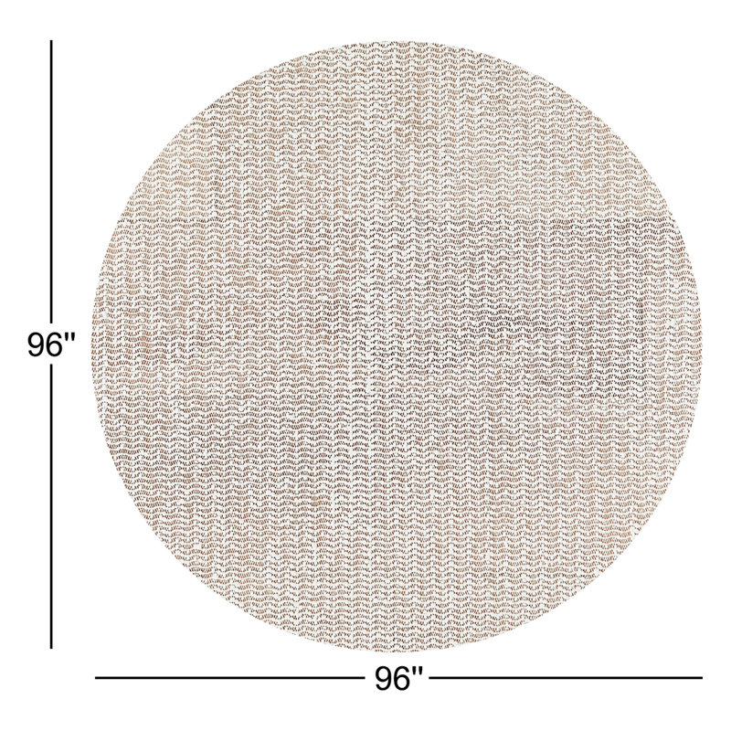 Bouck Ultra Thin Profile 0.01” Non Slip Rug Pad, Round 8'