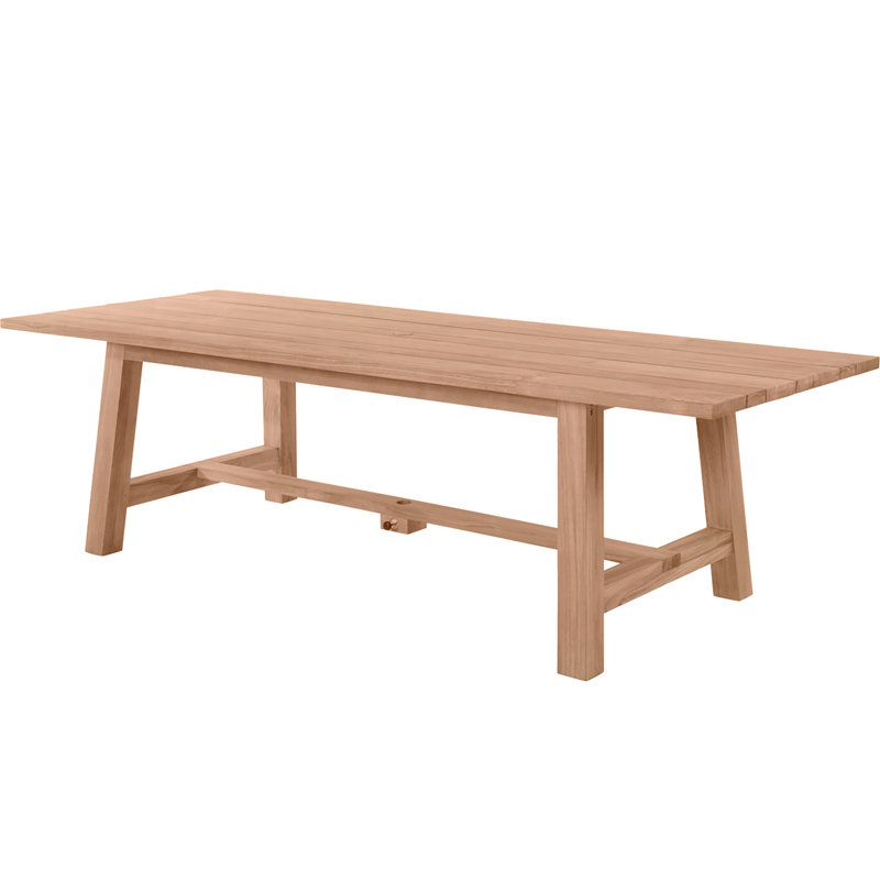 Paige Outdoor Dining Table, Natural Teak