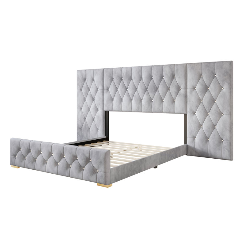 Ensemble de chambre à coucher 3 pièces Titian, Silver Grey, Très grand