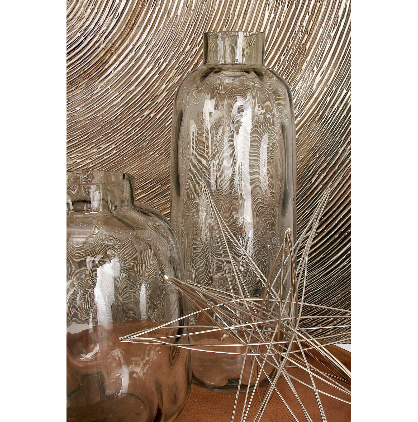 Glass Table Vase, 17" H x 7" W x 7" D