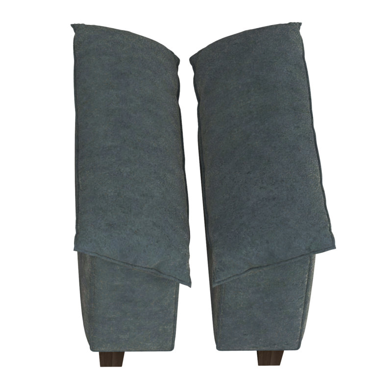 Side Armrest Module For Accent Chair, Navy Chenille