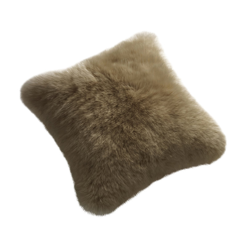 Throw Pillow, 14" H x 14" W x 5" D, Taupe