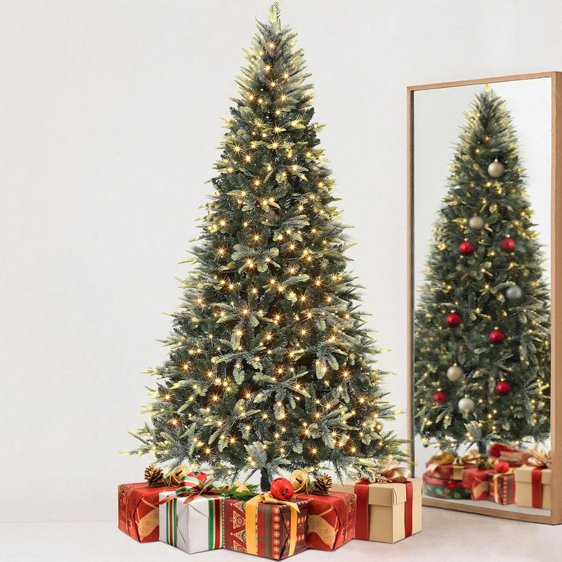 Lighted Artificial Christmas Tree, 2.3m H