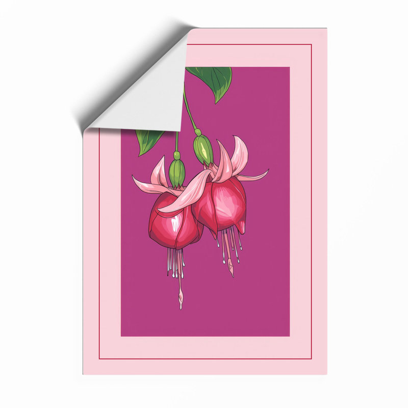 Fuchsia Bloom Botanical - Print, Unframed, A1 - 84.1 x 59.4 cm