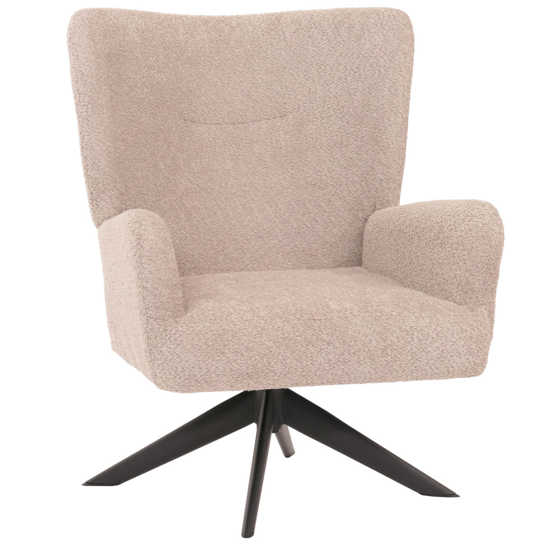 Lounge-Sessel MCW-N65, Cocktailsessel Polstersessel Relaxsessel, drehbar, Stoff/Textil Chenille