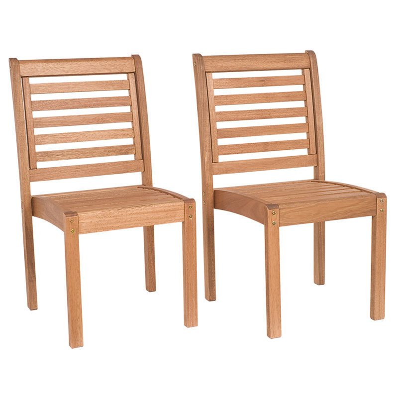 Peter Solid Wood Outdoor Stacking Dining Side Chair