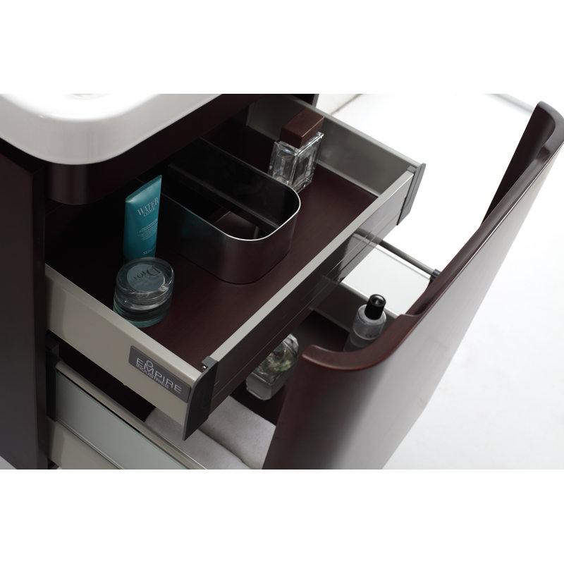 24" Single Wall-Hung 2 Drawer Vanity Set