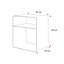 45cm W Metal Bedside Table-1736567106