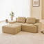 Canapé modulaire en L de 82 po pour salon modulaire en tissu de velours côtelé de 82 po avec siège profond et repose-pieds mobile, passepoil perlé, conception sans assemblage, conception antidérapante-1759462984