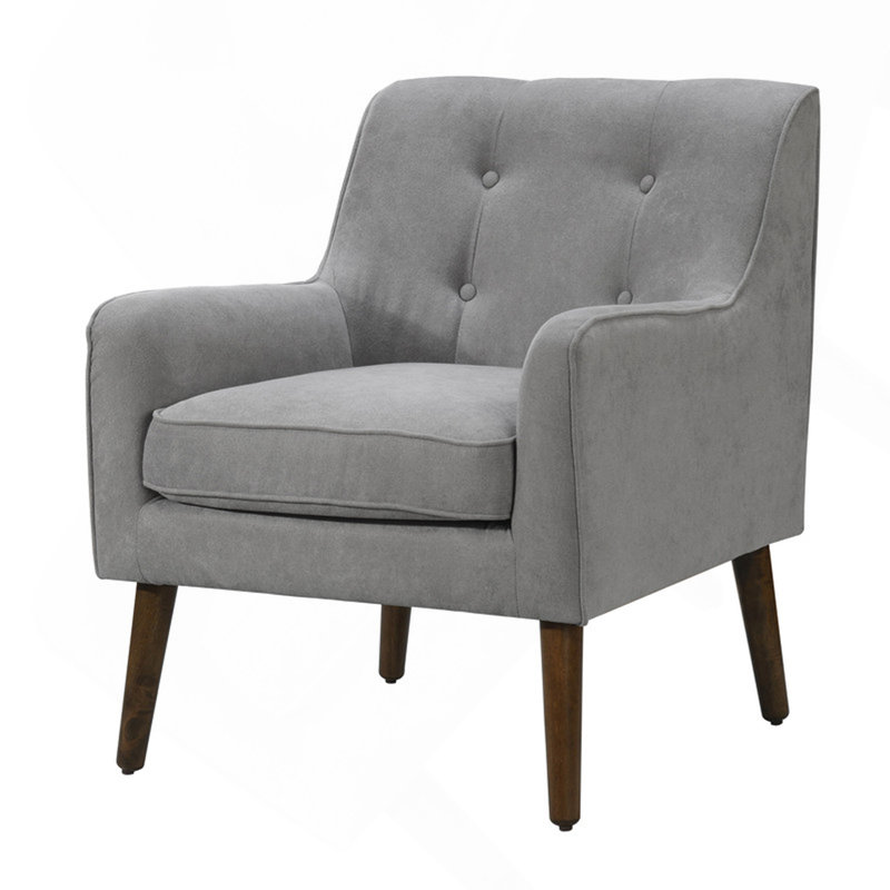 Fauteuil 25 po Mid-Century, Gris