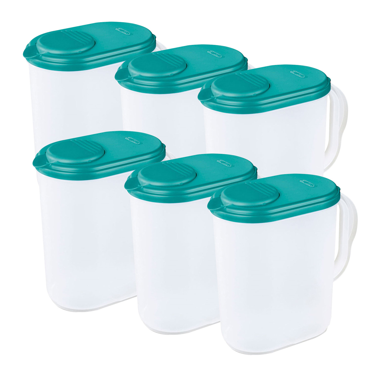 6 Gallon Round Plastic Buckets (White) w/ Grip, Gasket, & Lid