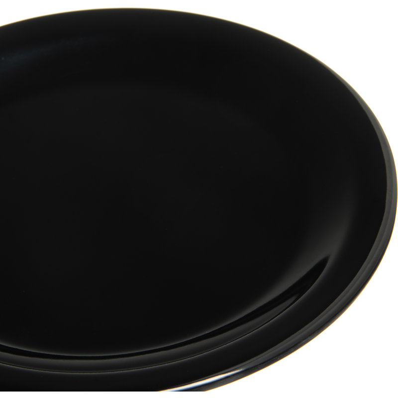Assiette hors-d’œuvres 6,44 po mélamine Kingline™, Noir