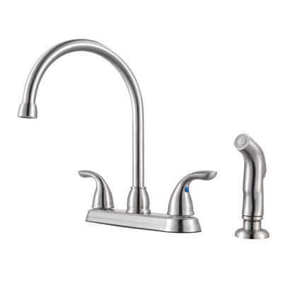 Double Handle Kitchen Faucet with Side Spray