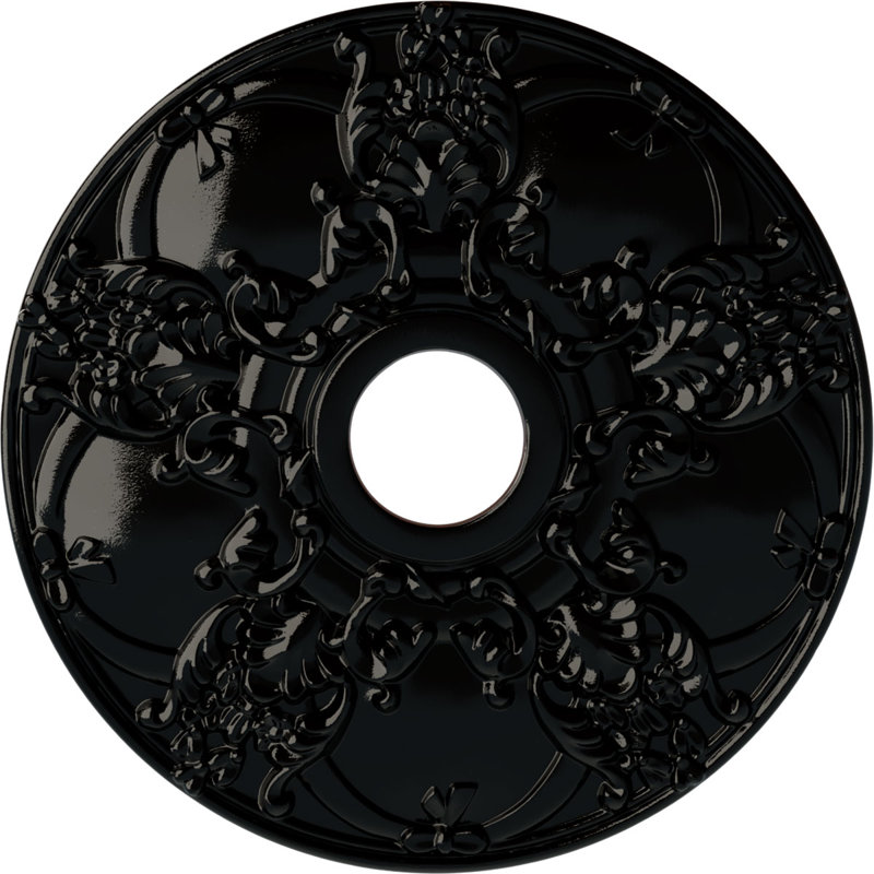 18 po de diamètre extérieur x 3 1/2 po de diamètre intérieur x 1 3/8 po de médaillon de plafond Norwich (convient aux auvents jusqu'à 4 1/2 po)