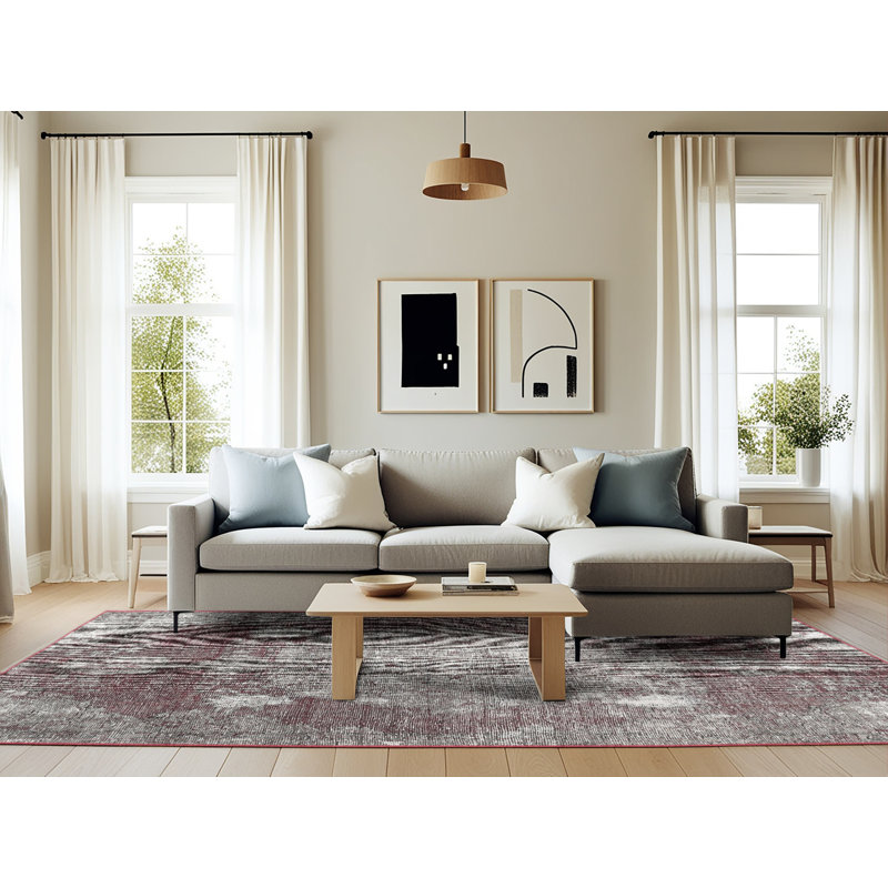 Tapis oriental brun / gris, Rectangle 6 pi x 9 pi